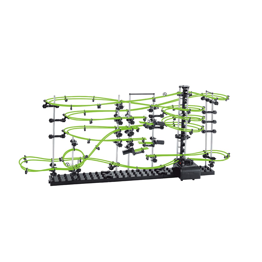 1337pcs Level 3–8 Marble Roller Coaster Kit, 820+ PCS Glow-in-the-Dark Marble Run with Steel Balls – Luminous Rail Maze Building Toys, STEM Construction Set for Ages 14+ & Adults
