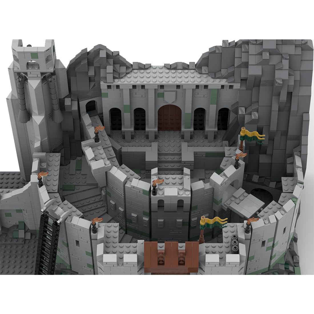 Castle Building Blocks Set, War Scene Valley Castle Model Assembly Toys Building Blocks Model, Display Model Gift Idea for Adults (3126PCS)