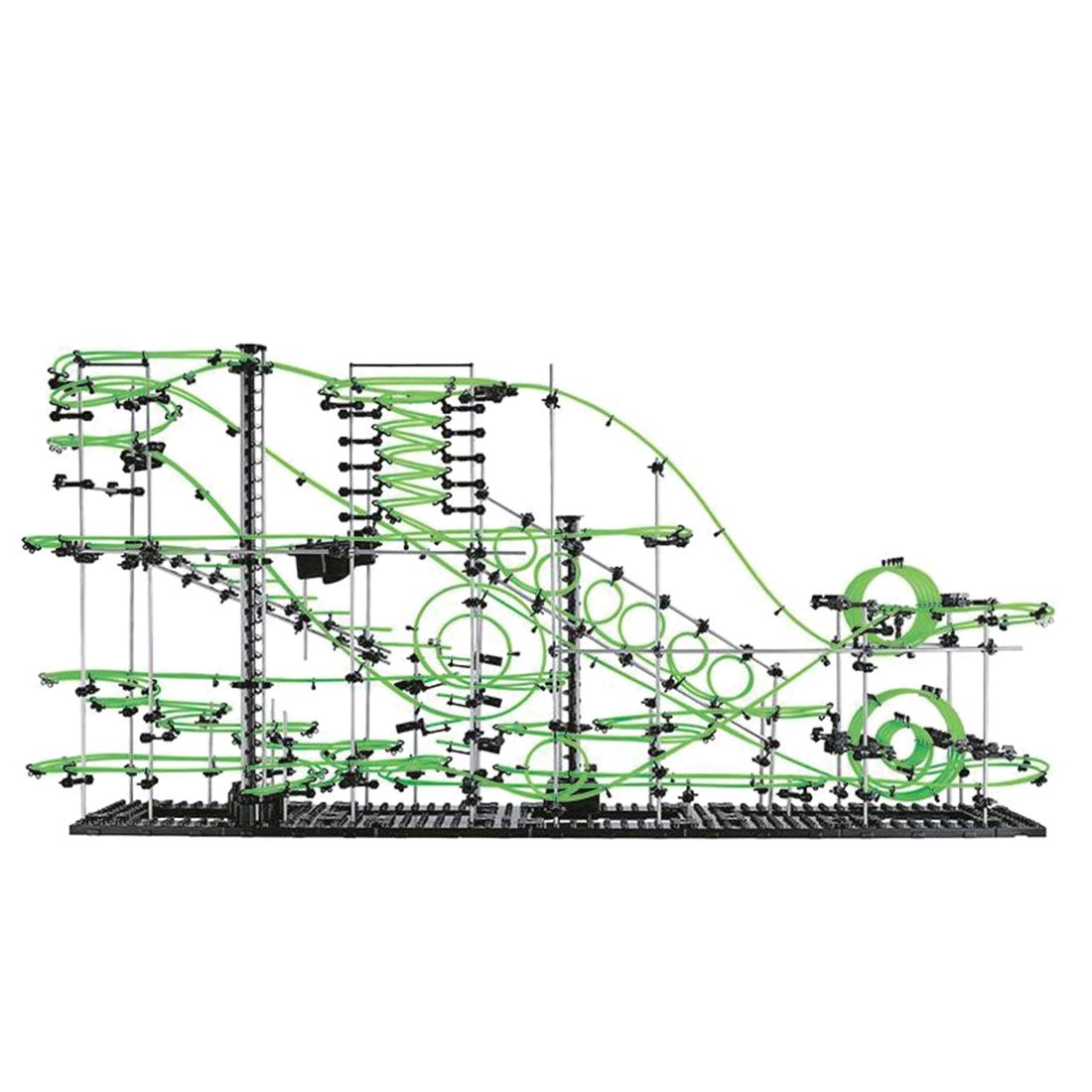 1337pcs Level 3–8 Marble Roller Coaster Kit, 820+ PCS Glow-in-the-Dark Marble Run with Steel Balls – Luminous Rail Maze Building Toys, STEM Construction Set for Ages 14+ & Adults