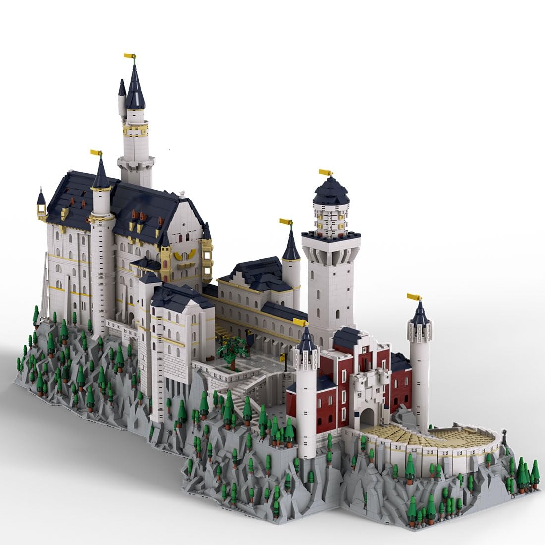 Castle Building Blocks Set, War Scene Valley Castle Model Assembly Toys Building Blocks Model, Display Model Gift Idea for Adults (3126PCS)