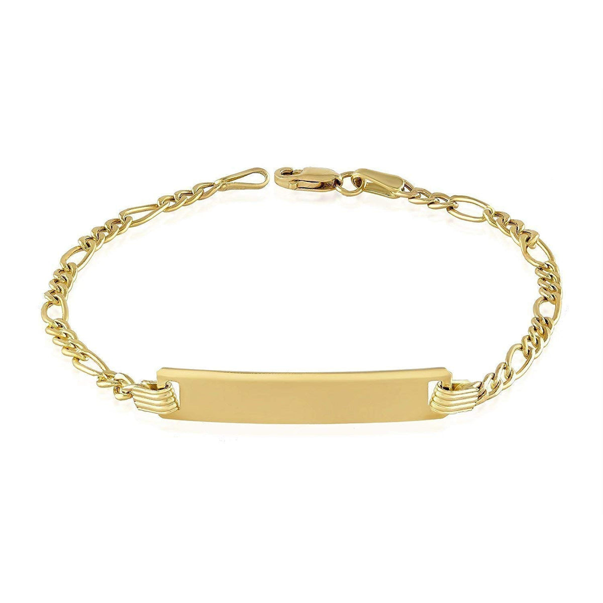 14K Real Yellow Gold Baby ID Bar Bracelet Personalized name adjustable Bracelets Engravable With Newborn Kids Name Cute Jewelry Gift for Boys Girls children