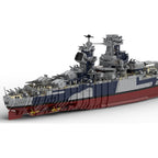 BrickCraftWorks MOC-163300 1/200 Scale Military WWII French Fast Battleship Building Blocks Set, Military Navy Warship MOC Toy for Military Enthusiasts Teens and Adults (10803PCS)