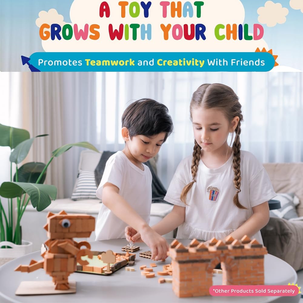 Dragon Construction Set (220pcs) + 5 in 1 Animal Park Set (39pcs) | Construction Education Toy for Kids 6+ Years Old, Craft Bricks for Adults, Realistic House, DIY Garden, STEM Building Set,