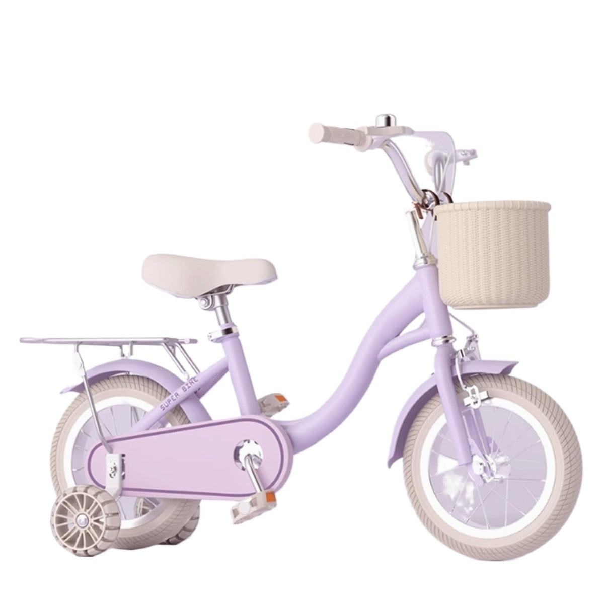 Twist car Kids Bike for Girls with Bell Basket and Pump Children's Bicycle with Rear Seat Bicycle Ride on Toy