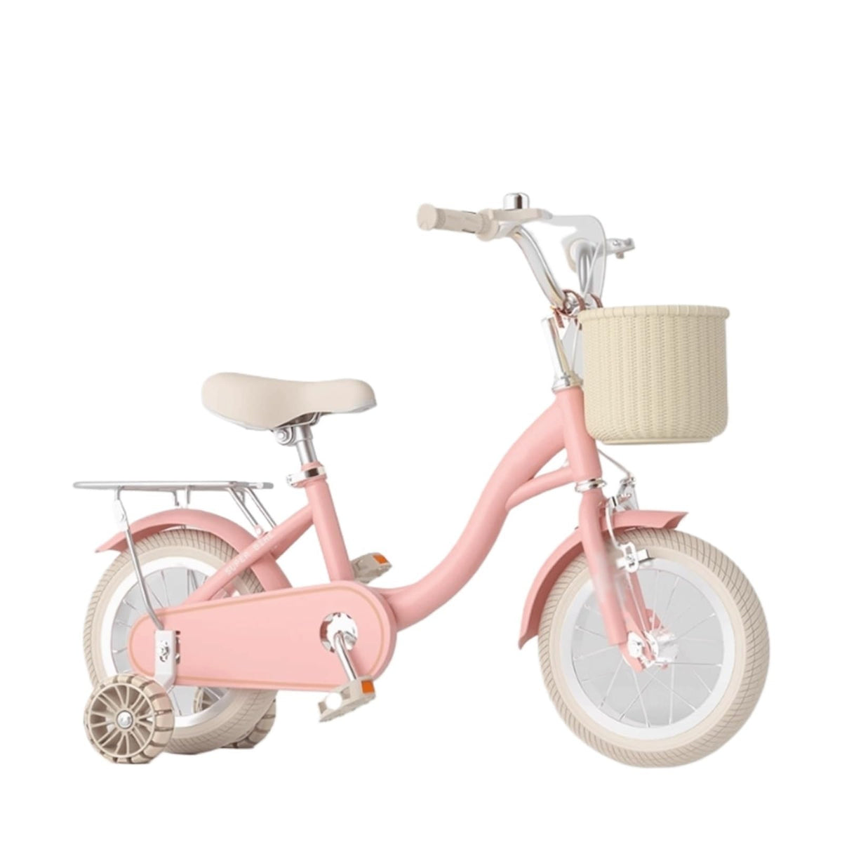 Twist car Kids Bike for Girls with Bell Basket and Pump Children's Bicycle with Rear Seat Bicycle Ride on Toy