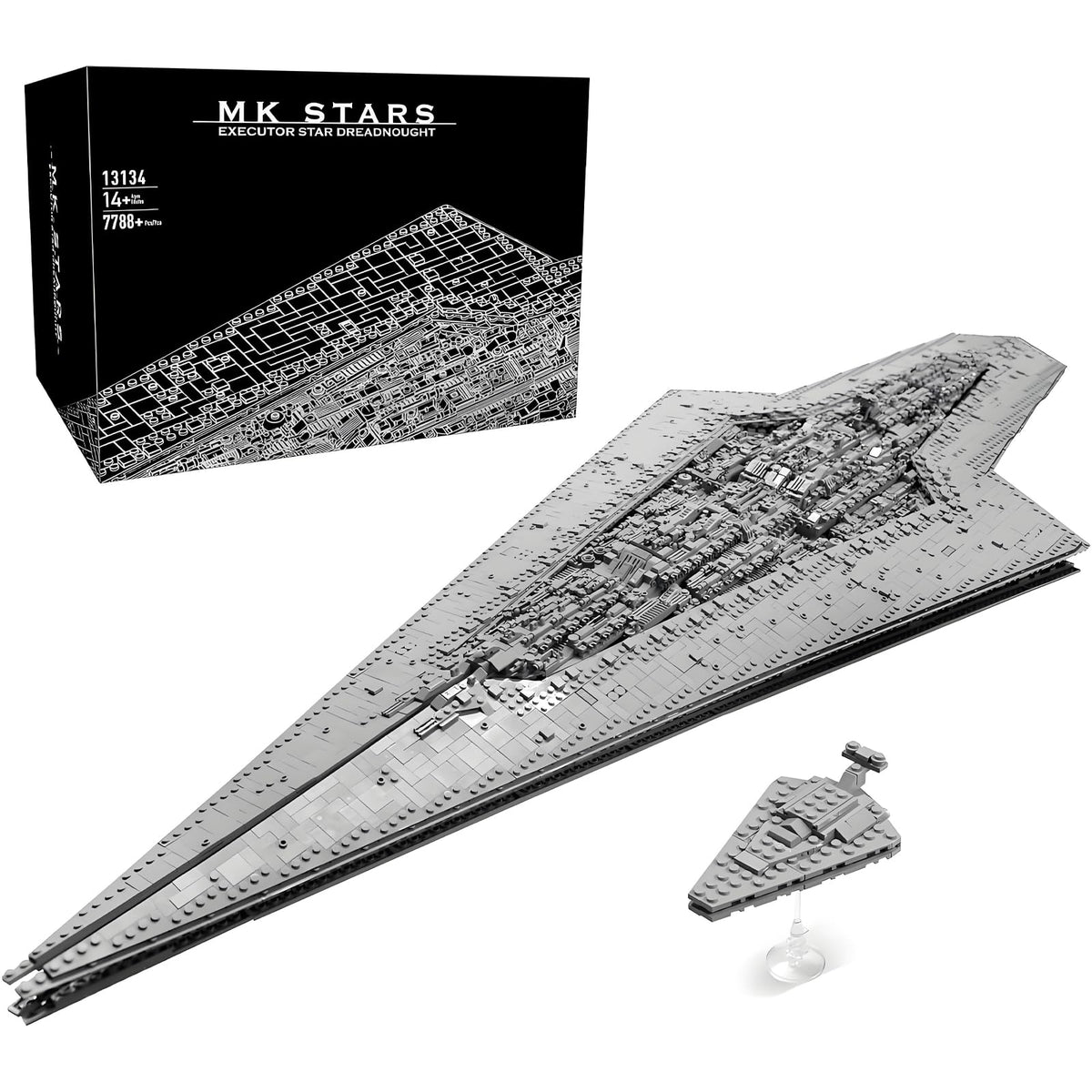 13134 Super Star Destroyer Model Ship, A New Hope Executor Star Dreadnought Building Toy, 7788+Pcs Large Collectible Model Build and Play Awesome Building Kit for Boys and Adult