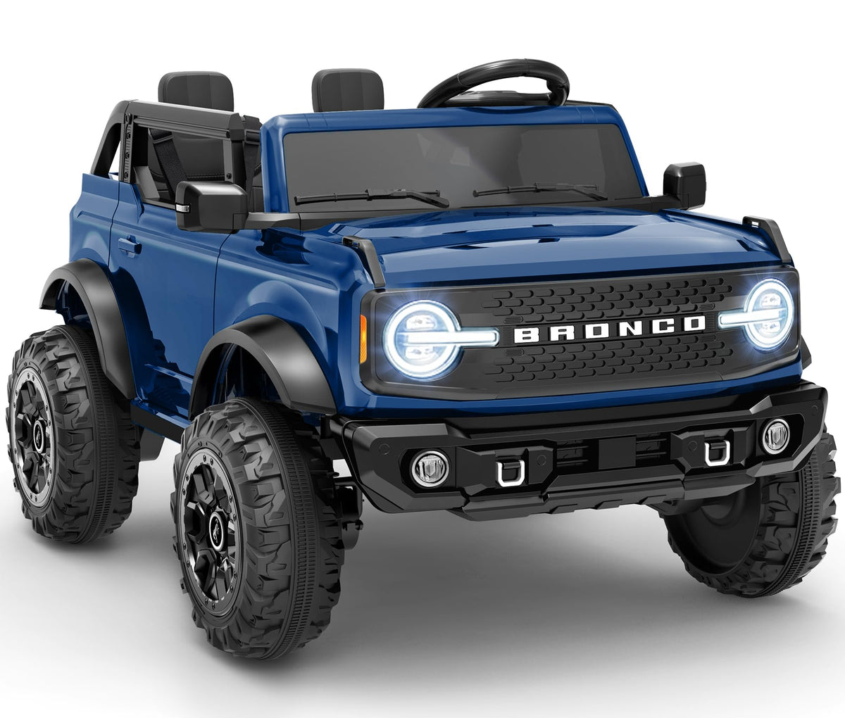 First Ride On 24V Ride on Toys for Big Kids, Licensed Ford Bronco Base 2 Seater Electric Car with Remote Control, Ride on Truck w/Seat Belts, 3 Speeds, Spring Suspension and Bluetooth (Pink)