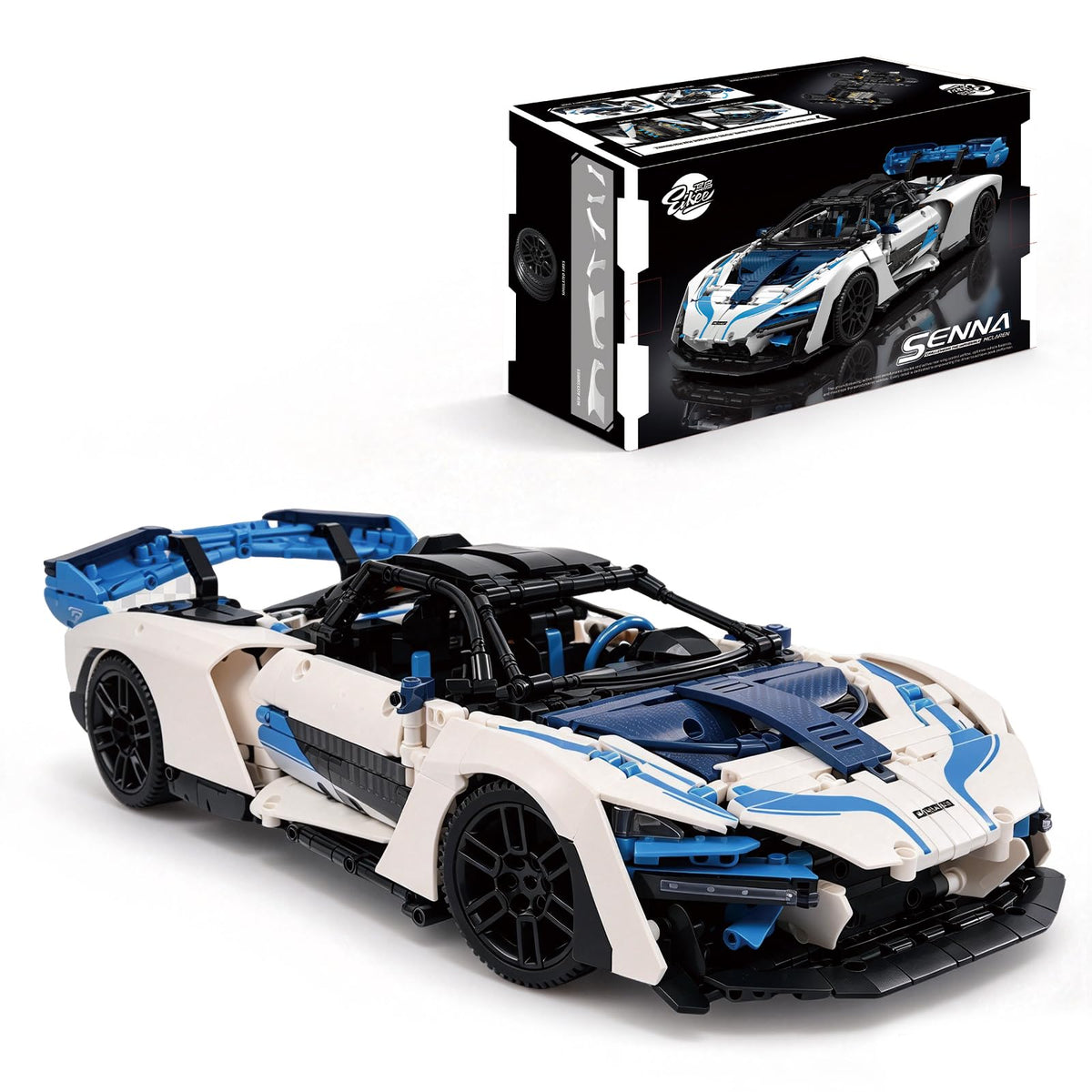 1/10 Scale Super Car Building Kit, Remote Control STEM Car Building Set with V8 Engine, 2015 PCS Collectible STEM Sports Car Building Toys, Race Supercar Model Kit Gift for Kid Adult Boy Girl (Y10002)