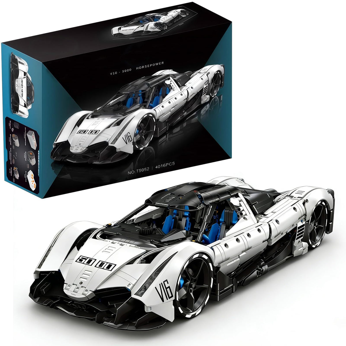 Devel-V16 Hypercar Advanced Sports Car Building Set, A-T5052