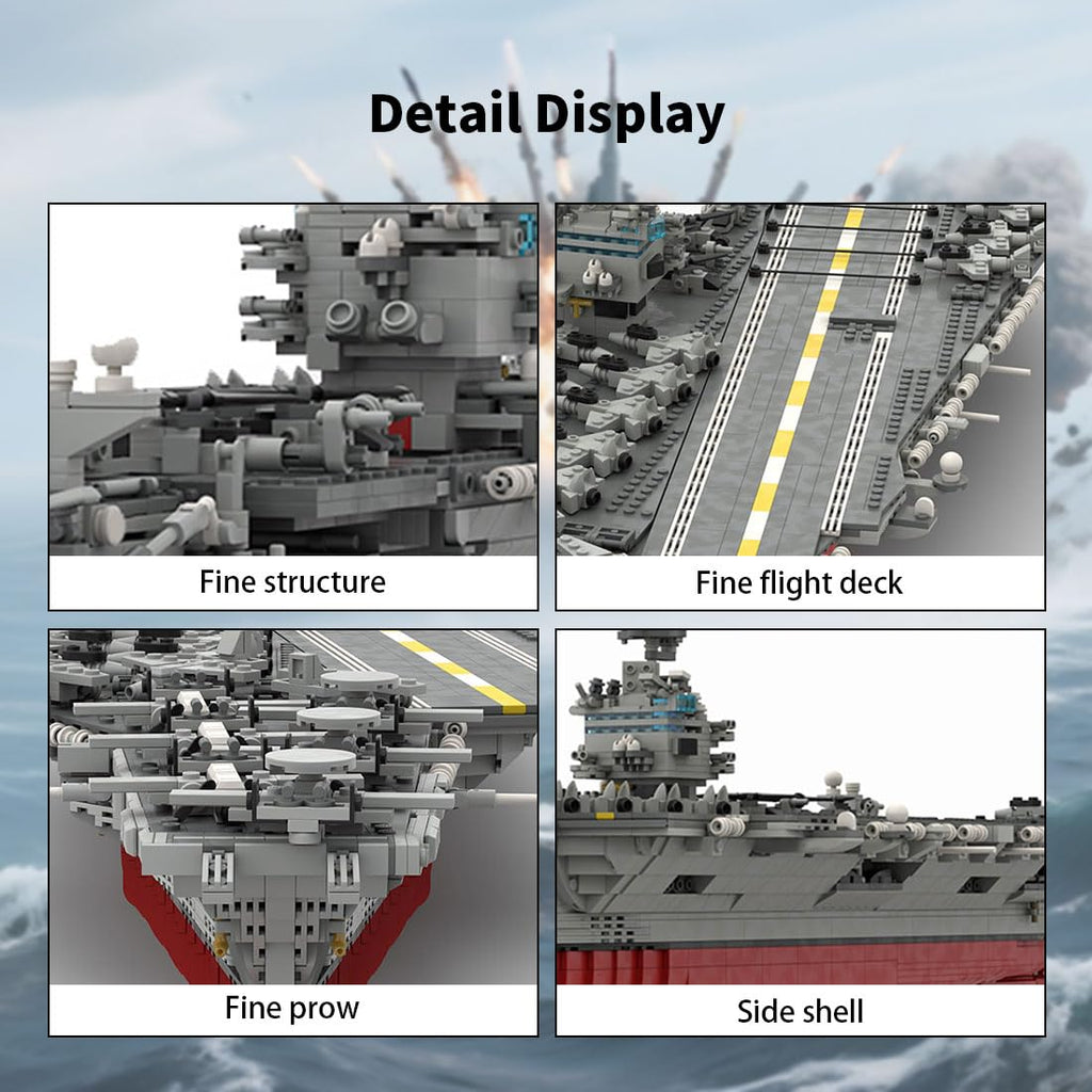 1/350 UCS USS Enterprise CVN-65 Aircraft Carrier Building Blocks and Construction Toy, Collectible Military-Themed Model to Build and Display, Great Gift for Military Fans (4941PCS)