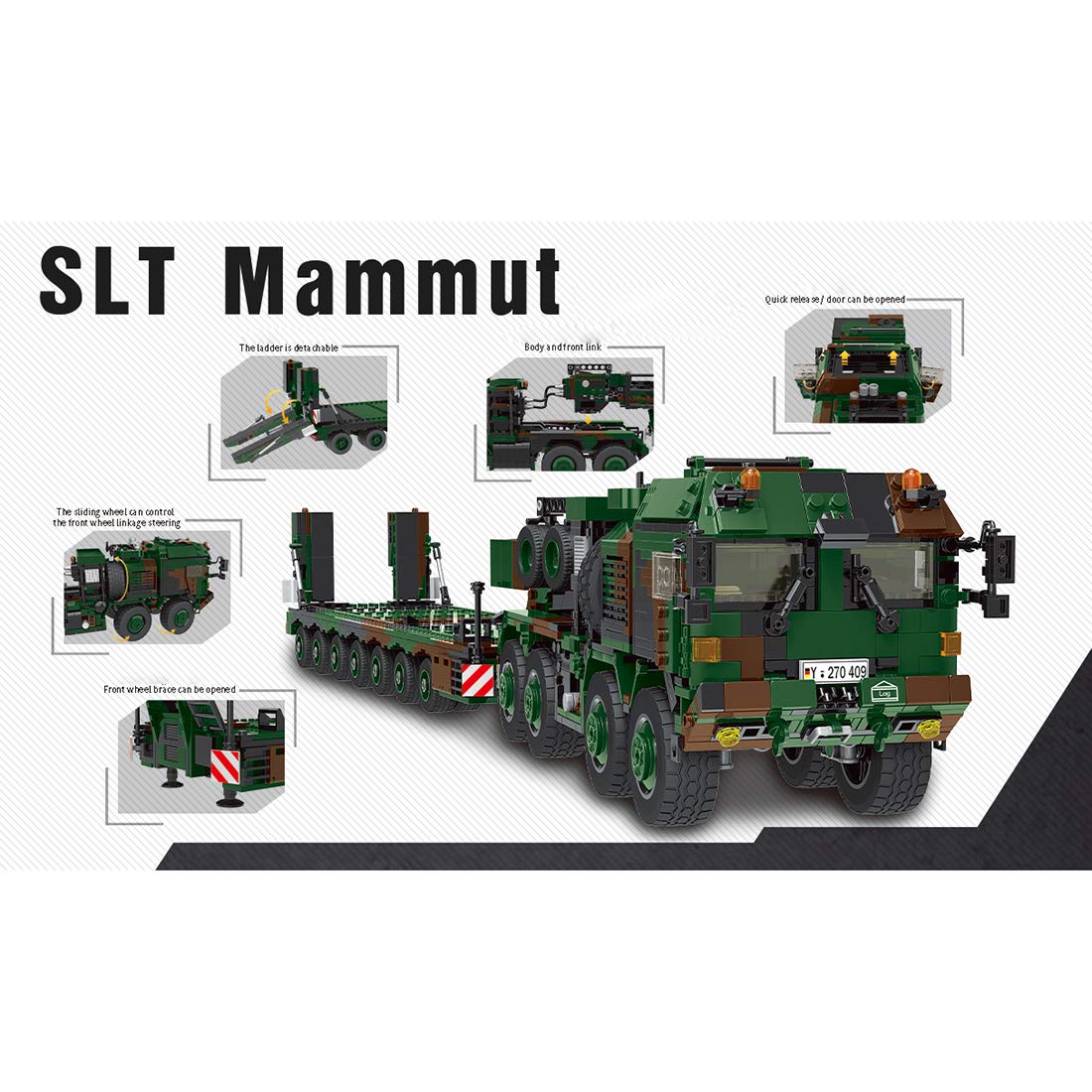 1912Pcs Military Tank Carrier DIY Tank Building Blocks Bricks Toys, Wars Army Battle Car Constrction Building Block for Adult Teen