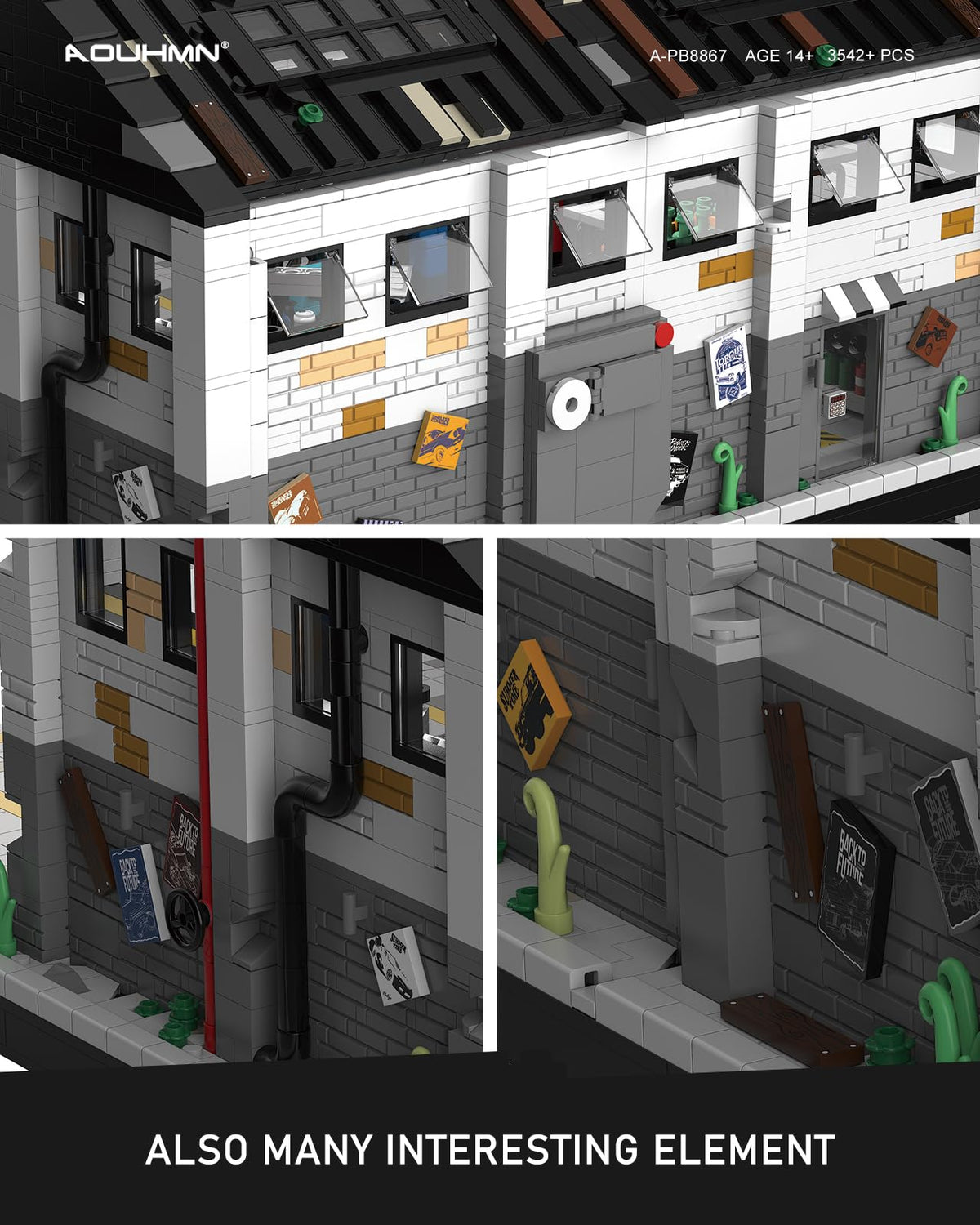 City Auto Repair Shop Building Blocks Set, A-PB8867