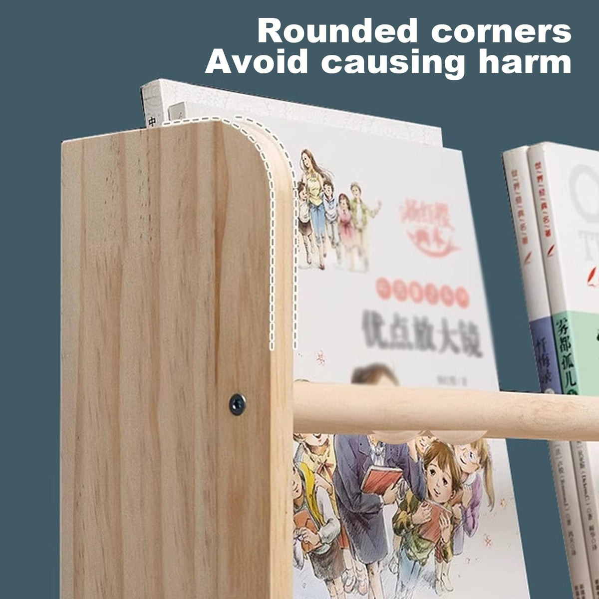 Gtzly Toddler Bookshelf, 4-Tier Kids Bookshelves with Pegboards for Wall Display in Bedroom Study Room Playrooms Nursery for Infants Baby Young Children(Size:120 * 10 * 178cm/47.2 * 3.9 * 70in)