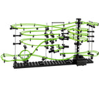 867PCS Marble Roller Coaster Kit, Space Rail Glow-in-The-Dark STEM Model Building Set with 8 Steel Balls, DIY Engineering Toy for Adults(Level 5)