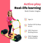 Tubelox STEM Building Toy Set - 220 Piece Life-Size Construction Kit for Kids | PVC Pipe Blocks for Forts, Towers & Creative Engineering Play | Durable Indoor/Outdoor STEM Toy | Ages 3+