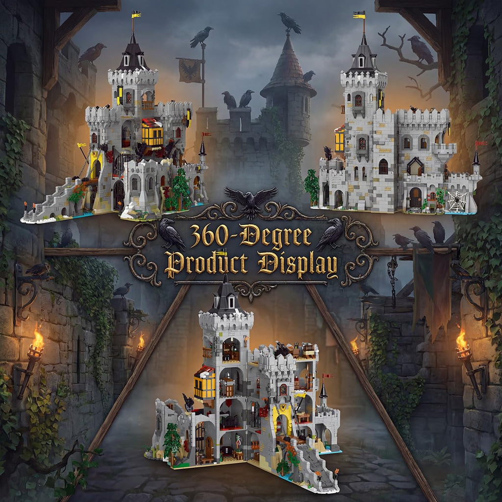 3 in 1 Medieval Raven Castle Building for Adults 4961 Pcs Barweer 009