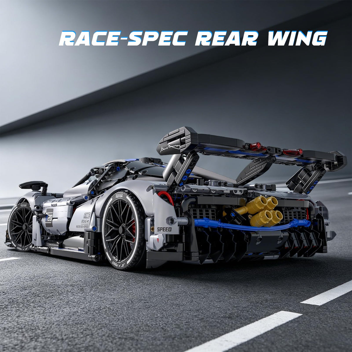 1:8 Supercar Car Building Block Set for Adults, 3526PCS Large Size Sports Construction Sets 23Inch Technical Racing Car Model Kit Toy for Boys&Car Enthusiasts