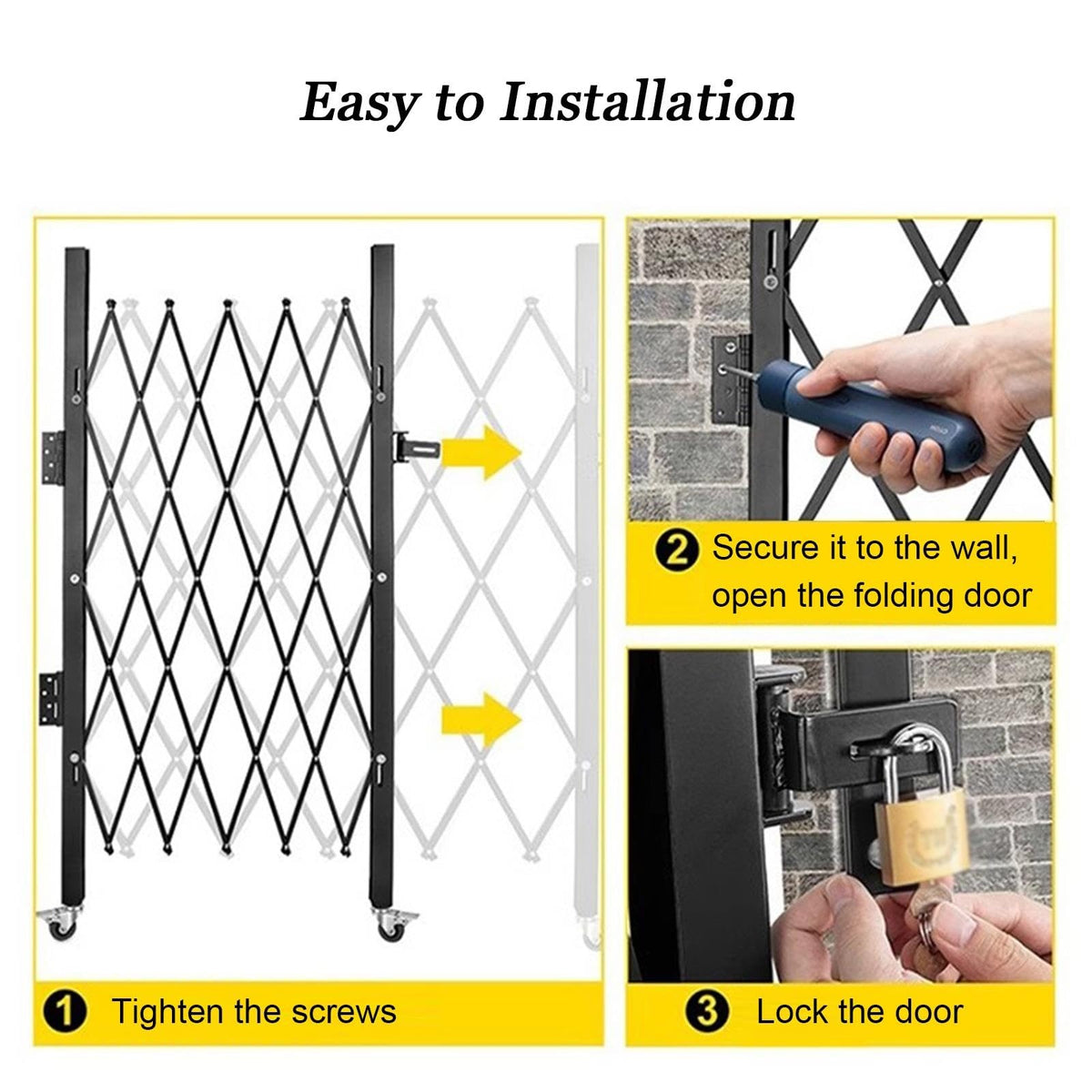 Single Folding Security Fence, Flexible Expanding Gate