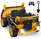 ANPABO 24V Ride On Dump Truck w/ Electric Dump Bed, Remote, Yellow