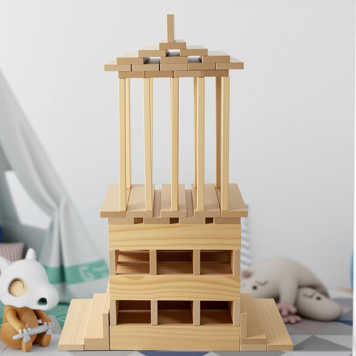 Giant Wooden Building Blocks for Kids& Classrooms - 32Pcs Extra Large Pine Construction Planks 19.7 in, Big Building Blocks Set for Outdoor & Indoor STEM Play, Jumbo Preschool Educational Toy (44 lbs)