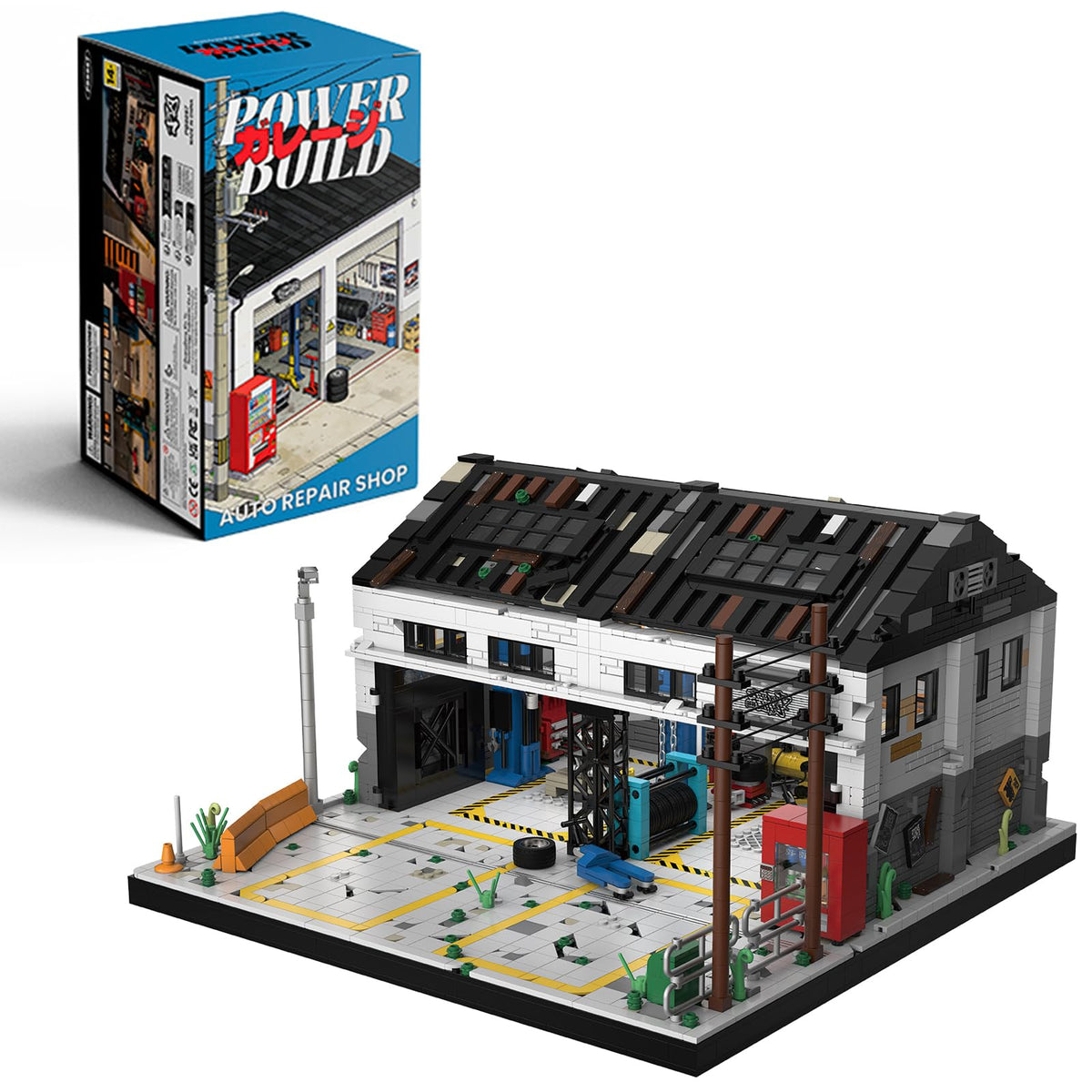 City Auto Repair Shop Building Blocks Set, A-PB8867