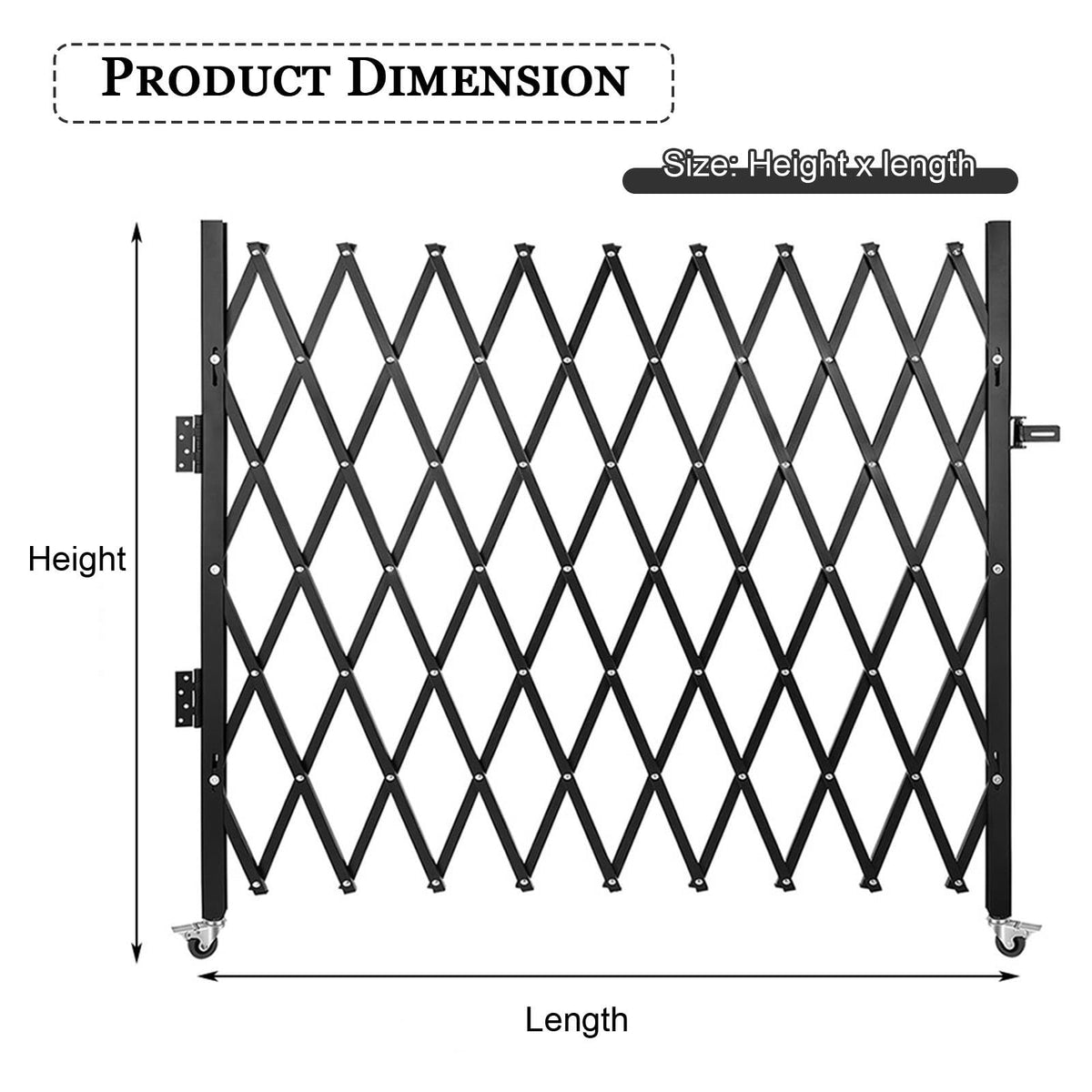 Single Folding Security Fence, Flexible Expanding Gate