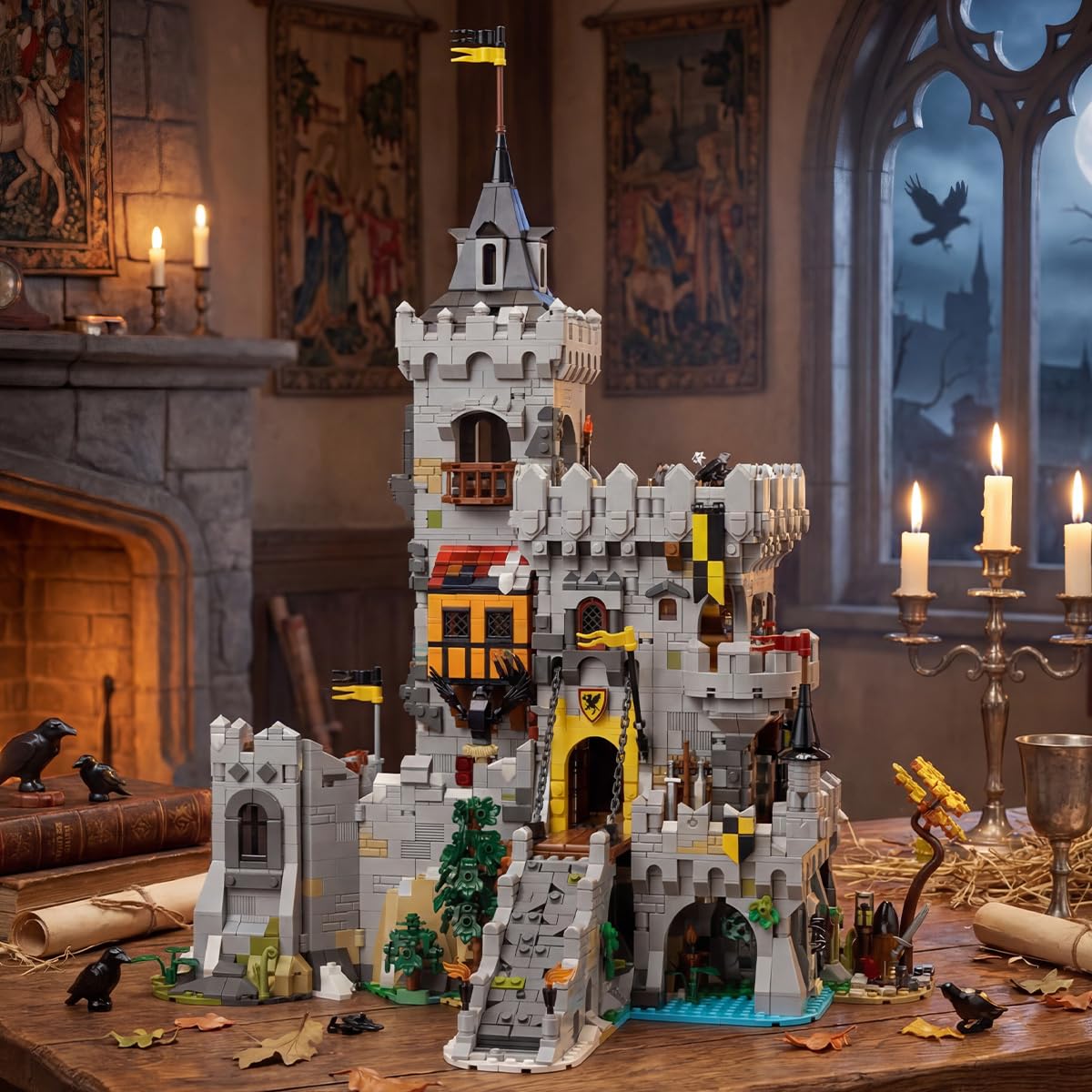 3 in 1 Medieval Raven Castle Building for Adults 4961 Pcs Barweer 009