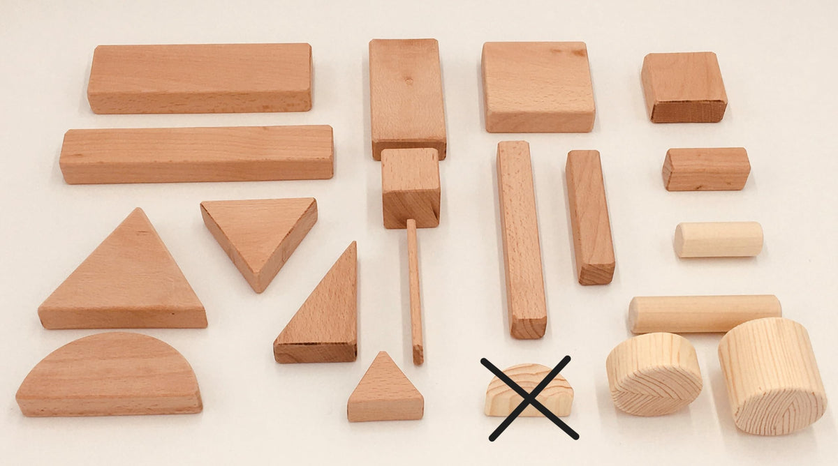 Wooden Toy Building Blocks - Set of 150 Blocks