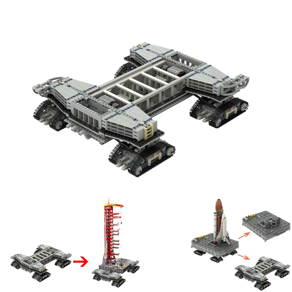 Crawler Transporter MOC Building Blocks, Mobile Launcher Platform Bricks Toys Collection Gift Kit for Saturn-V Launch Umbilical Tower/Space Shuttle for Age 16+