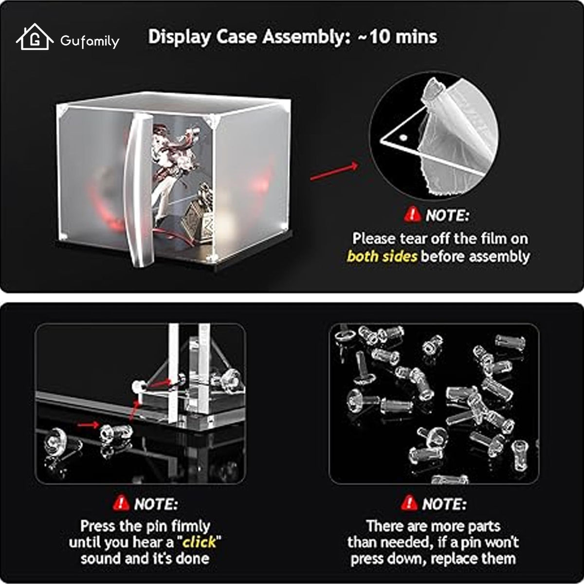 Acrylic Display Box Suitable for Lego 75639 Pirates Model Building Block Design, Transparent dust Cover, 3mm Acrylic Thickness, 2cm heightened Brushed Base (excluding Toys),Black,A