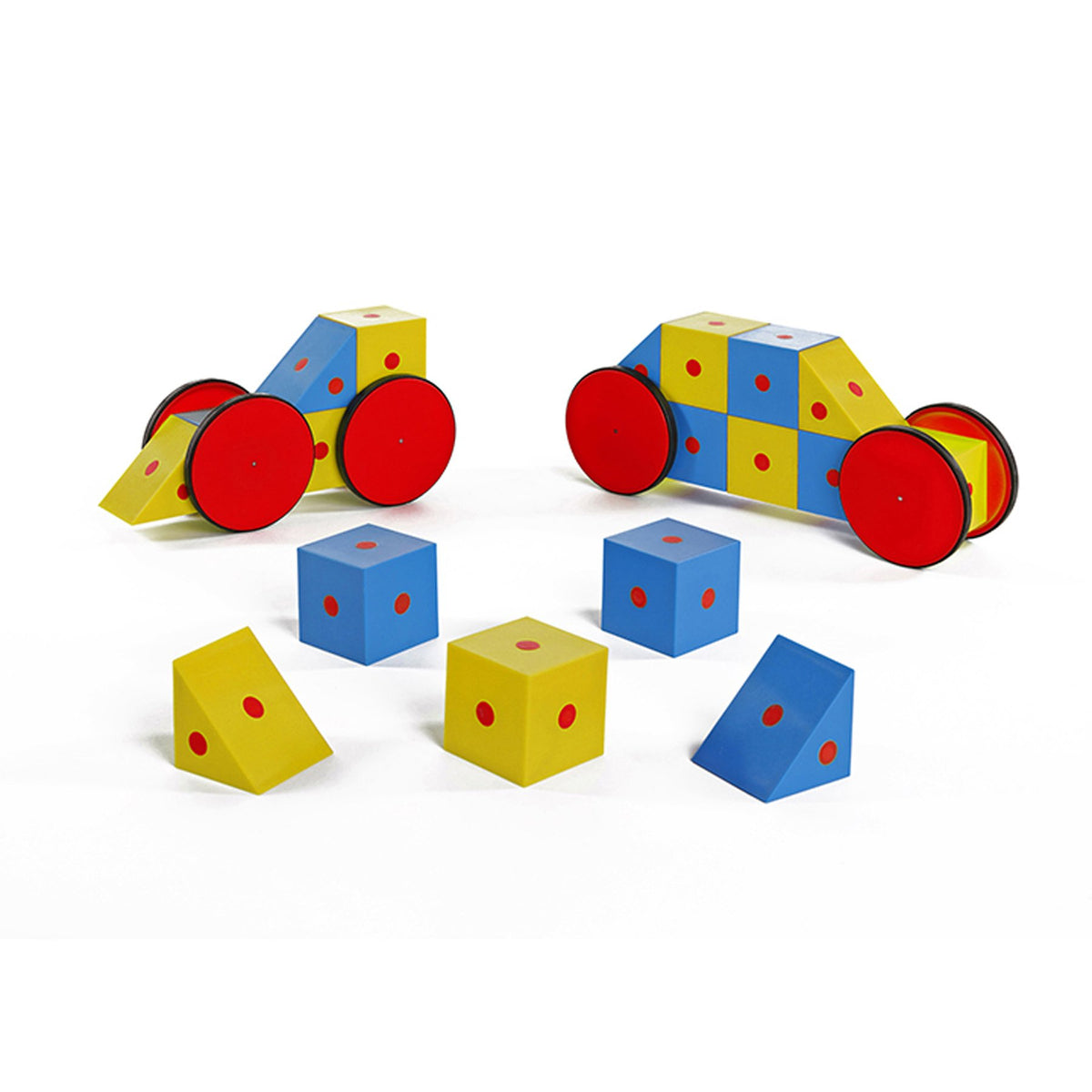EDUCATIONAL ADVANTAGE Kids 3D Magnetic Blocks Construction Set in Multicolored - Vehicles Toy Building Kit - 3+ Years - 20 Pieces