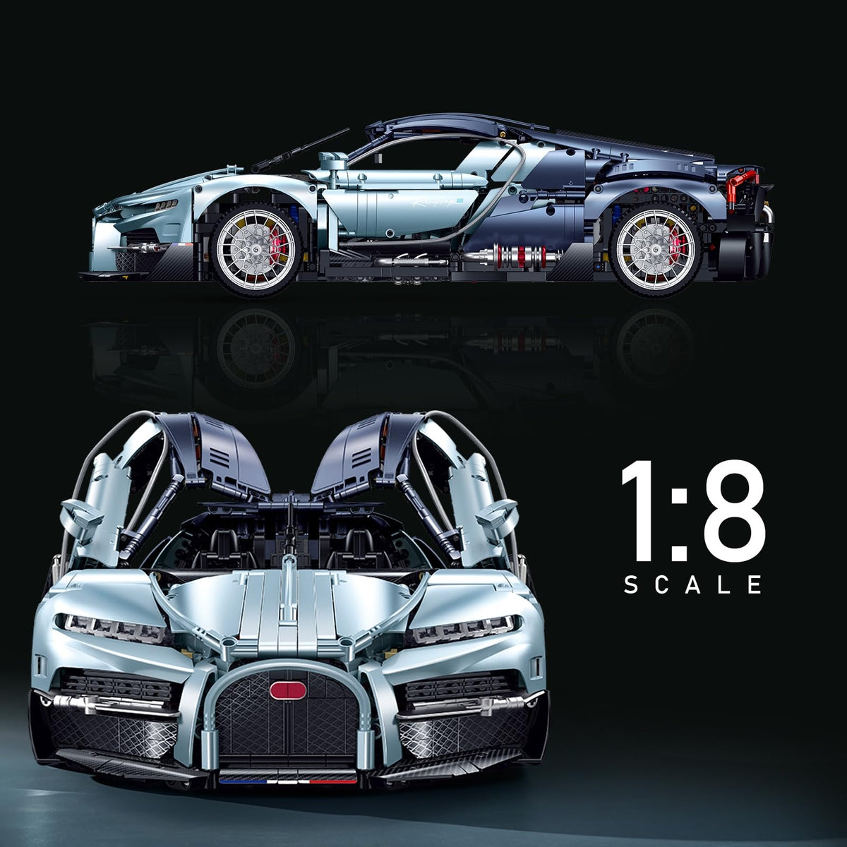 V16 Hybrid Hypercar Advanced Sports Car Building Set, A-10648