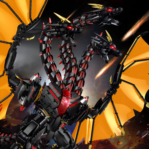 Hydreigon Assembled Building Blocks with high Difficulty, Small Particles, Building Blocks, Model Ornaments and Interactive Toy Gifts.