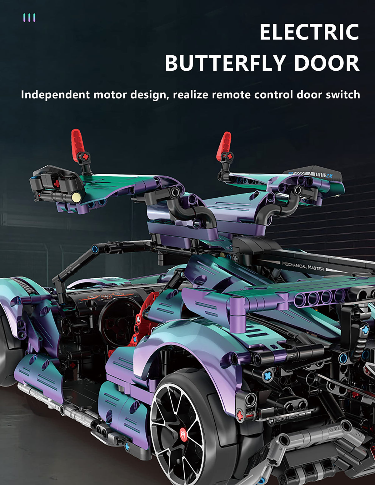 Super Sports Car Building Blocks Set, 1:10 Apollo IE Raceing Car Model Building Race Engineering Toy for Adults, Remote Control Drifting Hypercar with 5 Motors(2036 PCS)