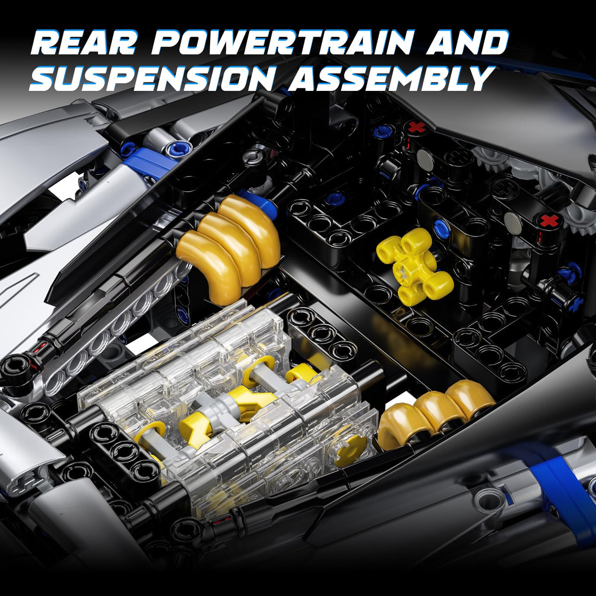 1:8 Supercar Car Building Block Set for Adults, 3526PCS Large Size Sports Construction Sets 23Inch Technical Racing Car Model Kit Toy for Boys&Car Enthusiasts