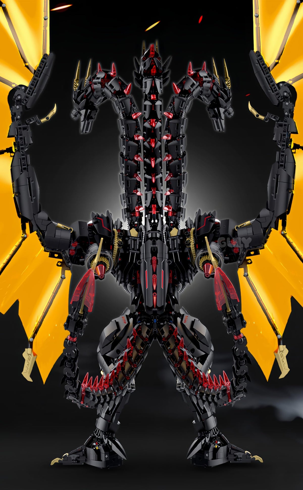 Hydreigon Assembled Building Blocks with high Difficulty, Small Particles, Building Blocks, Model Ornaments and Interactive Toy Gifts.
