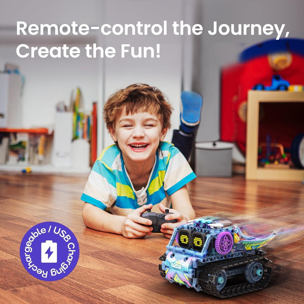 Sillbird Bundle - 2 Items Robot Car Building Kit with Remote Control Christmas STEM Gifts for Boys Ages 8-14, Technic Coding Stunt Racer Toys for Kids Birthday, Buildable 5in1 Models