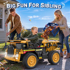 ANPABO 24V Ride On Dump Truck w/ Electric Dump Bed, Remote, Yellow