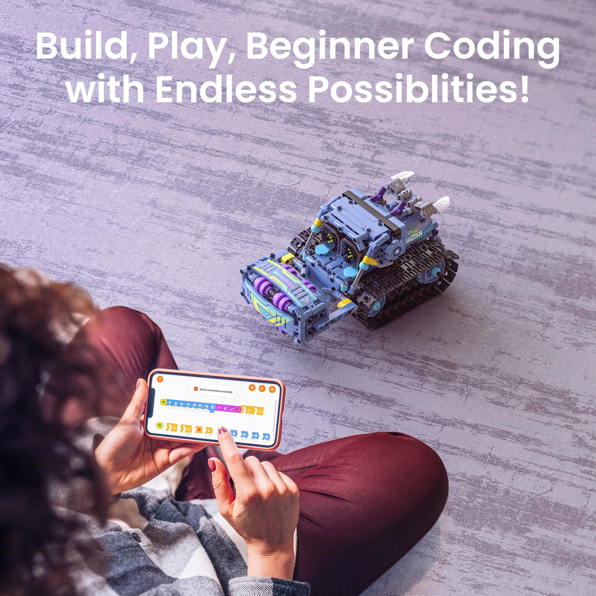Sillbird Bundle - 2 Items Robot Car Building Kit with Remote Control Christmas STEM Gifts for Boys Ages 8-14, Technic Coding Stunt Racer Toys for Kids Birthday, Buildable 5in1 Models